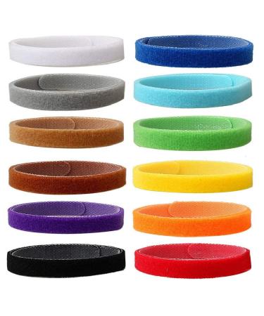 kuou 12pcs Puppy ID Collars Adjustable Puppy ID Bands Whelping Collars Multi Coloured Identification Puppy Collar for Pet Dog Kitten Whelping Newborn Kitten