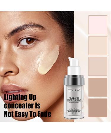 TLM Colour Changing Liquid Foundation - Wrinkle Hiding BB Cream & Concealer Moisturizing Fluid for All Skin Tones SPF15 (30ml) - International Shipping Available - Buy Online on GoSupps.com