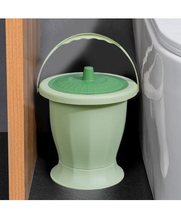 Chamber Pot with Lid and Handle Heavy Duty Bed Pan Non-Slip PP Urinal Bottle with Detachable Base Washable Reusable Portable Toilet for Kids Adults Light Green + Dark Green Urinal Bottle - Buy Online on GoSupps.com