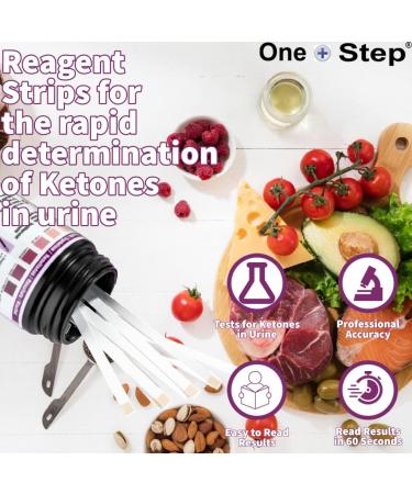 100 One Step Ketone Test Strips for Keto & Low-Carb Diet | Urine Test for Ketosis - Buy Online on GoSupps.com