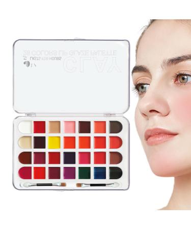 Lipstick Palette | Eyeshadow Palettes - 28 Shades - Long Lasting Blusher Water Resistant - Beauty Kit for Women Adults Teens & Young Girls Lips & Cheeks