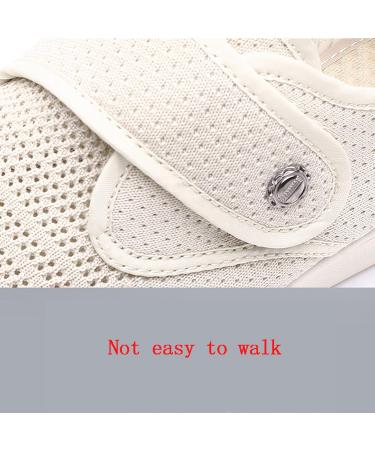 Comfortable Diabetic Shoes for Men and Women - Breathable, Swollen Feet & Edema Support - Size 9.5 Beige - Buy Online on GoSupps.com