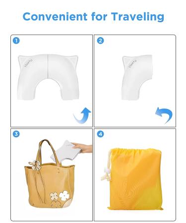 HEETA Portable Folding Potty Training Seat for Kids - Non-Slip, Travel-Friendly, Easy to Clean - Comfortable No-Gap Design (White) - Buy Online on GoSupps.com