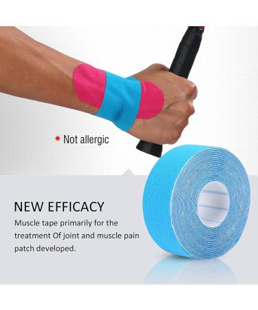 Kinesiology Tape for Sports Injuries | Elastic Adhesive Muscle Support Bandage - 1 Roll (Blue) | International Shipping Available - Buy Online on GoSupps.com