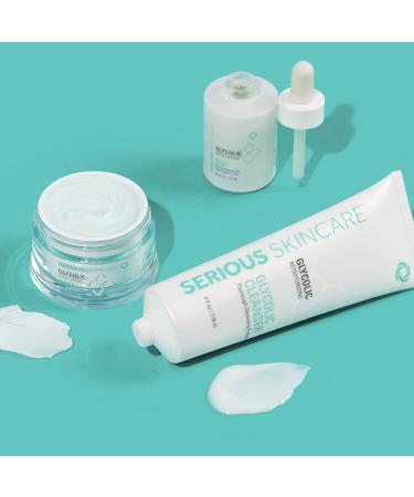Serious Skincare Glycolic Renewal Set - Retexturizing Serum Moisture Cream & Cleanser for Lines Wrinkles & Pores - International Shipping Available - Buy Online on GoSupps.com
