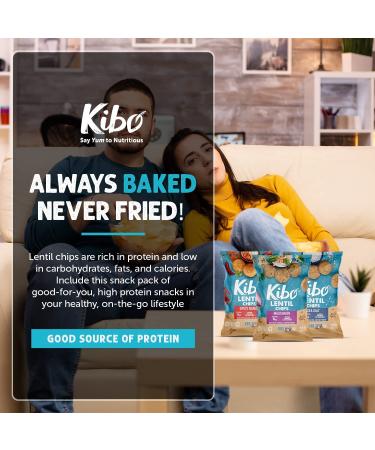 Kibo Lentil Chips Variety Pack - Gluten-Free Vegan - Non-GMO - Plant-Based 28g - Maui Onion, Sea Salt, Spicy Ranch - 18 Pack - Buy Online on GoSupps.com