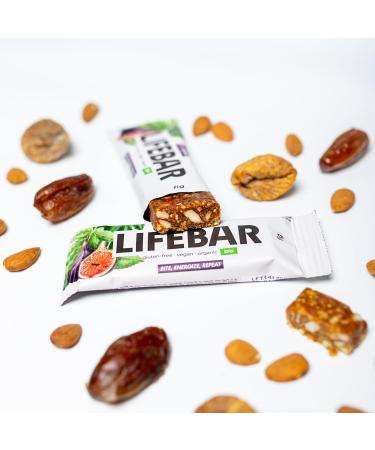 Lifefood Lifebar Energy Seal - Vegan Sports Bars Raw Organic Gluten-Free Lactose-Free No Added Sugar - 15 Pack (Fig Flavor) - Buy Online on GoSupps.com