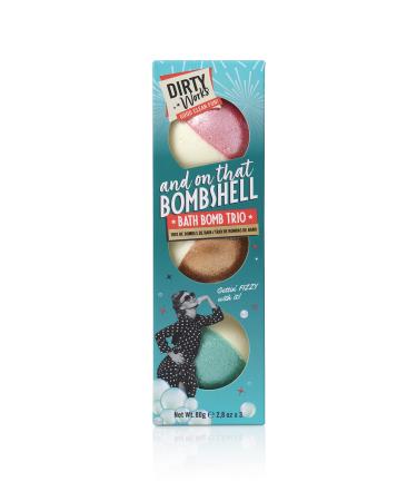 Dirty Works and On That Bombshell Bath Bomb Trio  3 x 26g Glitter Bath Bomb Fizzers