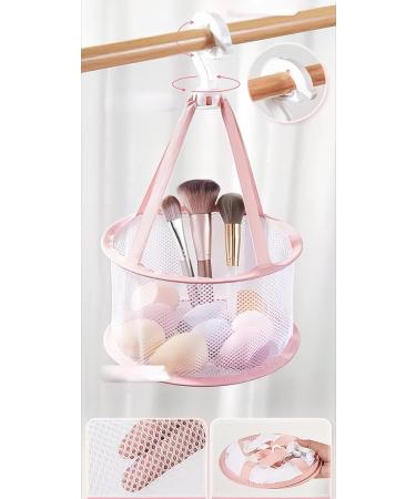 THikk Portable Foldable Cotton Puff & Makeup Brush Set | Drying Mesh Bag Tool | Pink Storage Solution for Perfect Makeup - Buy Online on GoSupps.com
