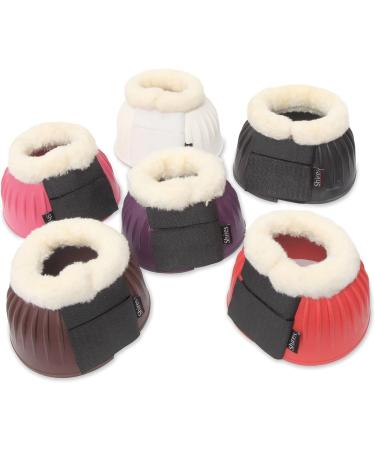 Shires ARMA Touch Close Bell Boots Red - Premium Protection for Horses | Cob Size - Buy Online on GoSupps.com