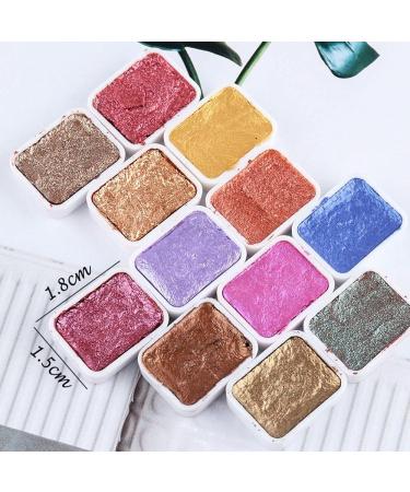 Decoration Paint DIY Manicure Blooming Shimmer Pearl Effect Nail Glitter Watercolor Solid Pigment Paints Set(12colors set) - Buy Online on GoSupps.com