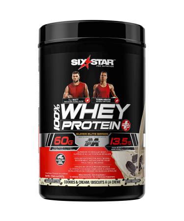 Whey Protein Powder Six Star 100% Whey Protein Plus Whey and BCAA and Creatine Monohydrate Post Workout Muscle Recovery and Muscle Builder Protein Shakes for Men and Women Cookies and Cream 2 lbs Cookies and Cream 2 Pounds