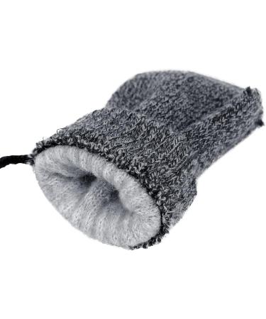 Fox Knitting Short Full Finger Gloves for Toddlers | Winter Thermal Plush Lining | 1-3 Years | Bear/Deep Grey - Buy Online on GoSupps.com