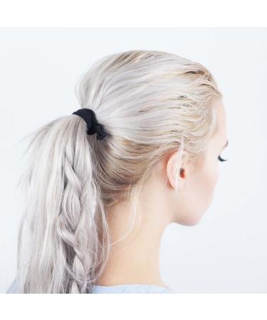 Kitsch 5 Pc Soft Hair Ties - Knotted Holiday Gift Ties for Girls - Elastic Hair Bands for Toddler - Hair Accessories for Women (Blackout) - Buy Online on GoSupps.com