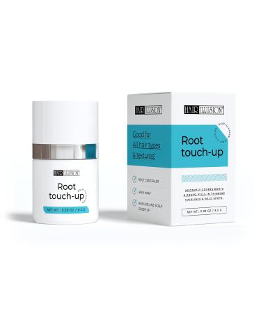 Hair Illusion Root Touch-Up Instantly Covers Roots and Grays Fills in Thinning Hairline and Bald Spots Light Brown