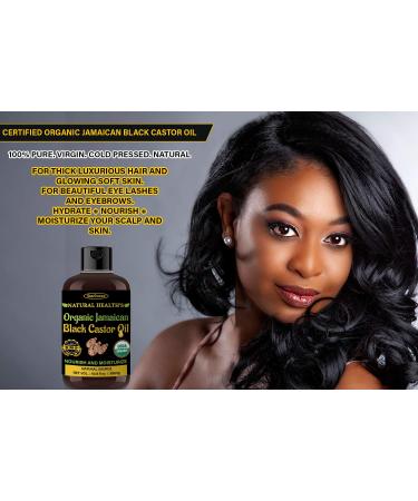 Organic Jamaican Black Castor Oil (10.15 fl oz) USDA Certified - Hair, Eyelash, and Eyebrow Growth Serum - Buy Online on GoSupps.com