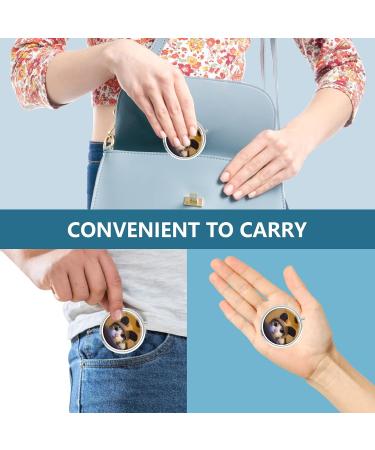 Portable 3-Compartment Pill Box - Cute Cat Design | Metal Vitamin Organizer for Travel | Unique Gift Idea - Buy Online on GoSupps.com
