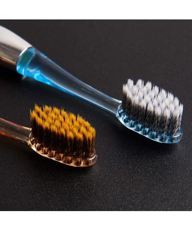 Buy WXPJMDFC Middle-Facing Toothbrushes - 2-Pack Manual for Adults & Kids | Includes 2 Replacement Heads | Gold Body Care - Buy Online on GoSupps.com