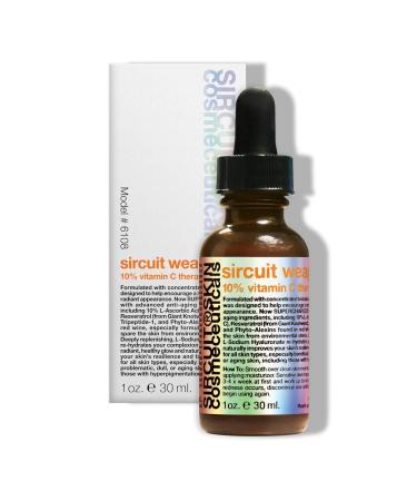 Sircuit Skin SIRCUIT WEAPON+ 10% Vitamin C Therapy Serum - Hydrating Facial Serum with Witch Hazel Wine Extract and Resveratrol - Daily Face Serum Supports Hydration (1 oz)
