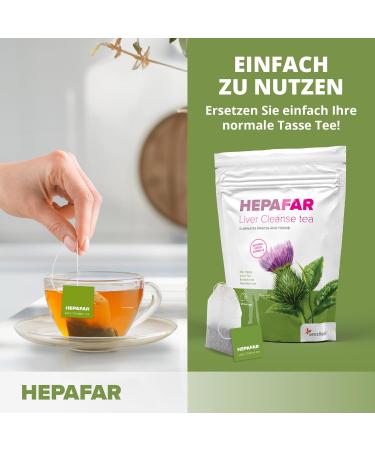 HepaFar Liver Detox Tea - 120 Bags | Green Tea Dandelion & Climbing Root | Detoxify Your Liver Sensilab Hepafar Forte - Buy Online on GoSupps.com
