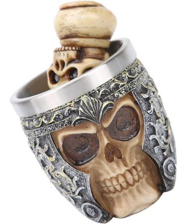 KUIKUI Beard Shaving Set - Stylish Skull Design Stainless Steel Bowl & Comfortable PP Handle Brush for a Perfect Shave | International Shipping Available - Buy Online on GoSupps.com