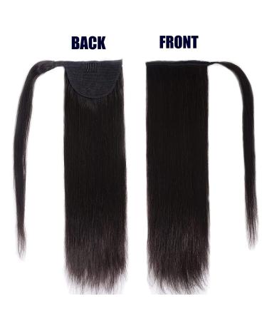 Ugrace 20 Virgin Straight Human Hair Ponytail Extension Natural Black #1B - Clip in One Piece Hairpiece for Women - Buy Online on GoSupps.com