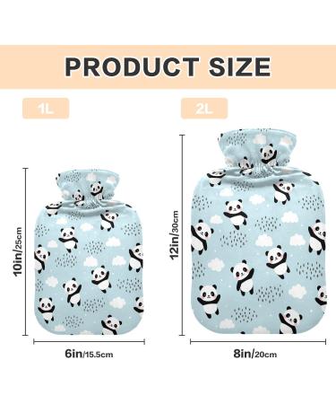 Panda-01 Hot Water Bottle with Cover | 2L Pain Relief Water Bag for Feet & Bed Warmer Ideal for Pregnant Women | International Shipping - Buy Online on GoSupps.com