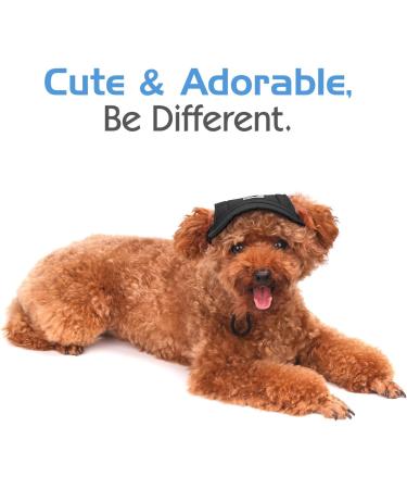 Pawaboo Dog Baseball Cap - Adjustable Sun Protection Hat for Dogs with Ear Holes - Size S Black - Buy Online on GoSupps.com