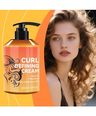  YNPQTDS Curl Cream | 280ml Hair Cream for Waves - Hair Care Lotion Non Sticky Women Girls Routine Morning and Evening - Buy Online on GoSupps.com