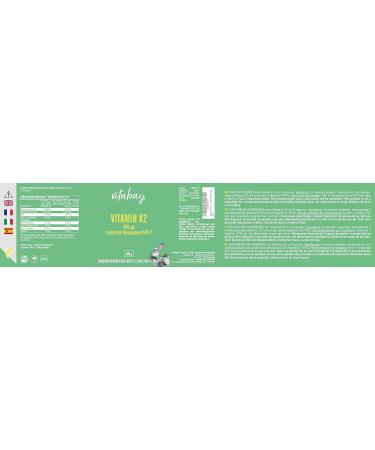 Vitabay Vitamin K2 400 mcg - Vegan Powder High Dosage 100g 365 Servings with D-Mannose - International Shipping Available - Buy Online on GoSupps.com