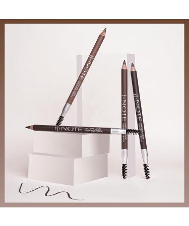 NOTE COSM TIQUE - Crayon et Brosse Sourcils 2 en 1 Natural Look Eyebrow | Brosse Sourcils Spoolie pour un Fini Mat Naturel | Crayon Sourcils en Bois Double Face Waterproof Beige - Buy Online on GoSupps.com