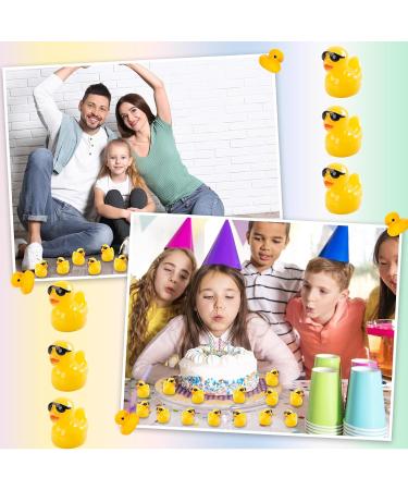 100Pcs Mini Resin Ducks with Sunglasses - Cute Yellow Ducks for DIY Crafts and Garden Decor - Buy Online on GoSupps.com
