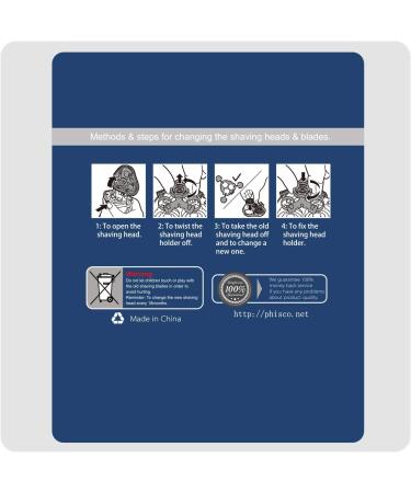 Phisco Waterproof Replacement Blades for Electric Electric Razors - Compatible with RMS8112 Set of 3 Quick-Charge Wet/Dry Use Silver - Buy Online on GoSupps.com