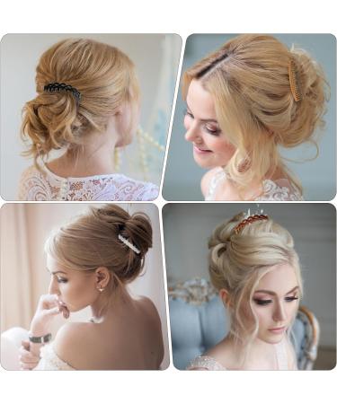 Ouligay 12Pcs Hair Combs Slides Hair Side Combs Plastic French Twist Decorative Hair Accessories for Girls Women Bridal Wedding - Buy Online on GoSupps.com