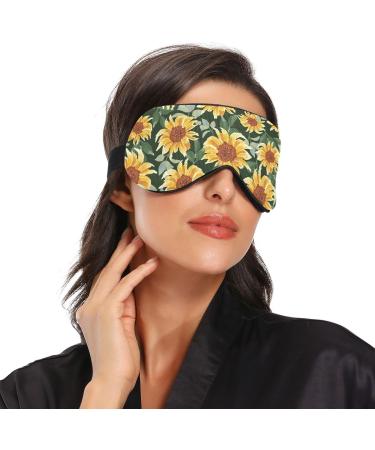 Haskirky Light Blocking Eye Mask for Deep Sleep | Breathable & Adjustable | Men and Women | Travel, Yoga, Meditation | Office Goodies | Spring Sunflowers - Buy Online on GoSupps.com