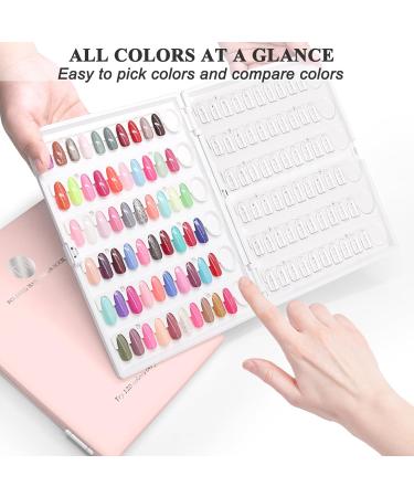 Professional Nail Display Book - 120 Nail Polish Swatch Book with Transparent Nails | Perfect Gel Polish Color Chart for Nail Artists - Buy Online on GoSupps.com