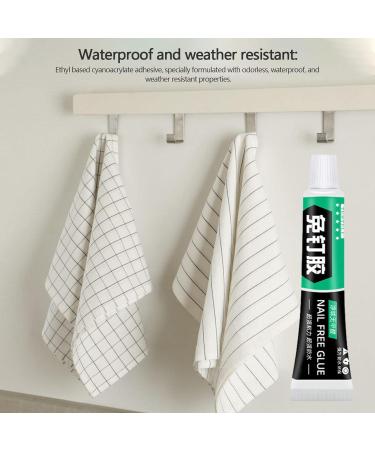 No More Nails Invisible | White Instant Grab Adhesive Glue | Super Glue for Porcelain Rubber Paper Stone Fiber Leather Ceramics 20ml - Buy Online on GoSupps.com