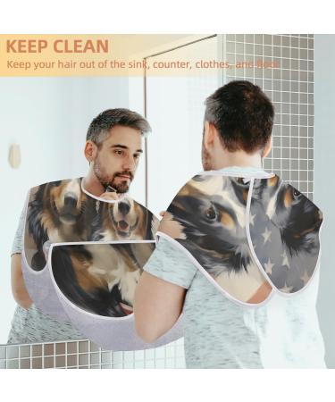 Cute Dog Beard Bib Apron | Beard Hair Catcher for Men | Perfect Father's Day & Christmas Gift for Dad | 2 Suction Cups Included - Buy Online on GoSupps.com
