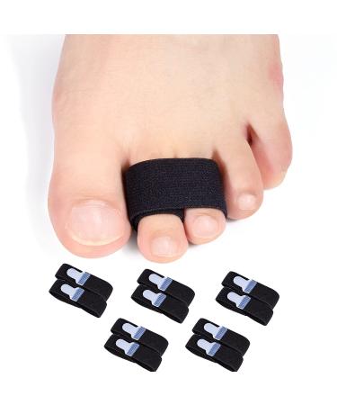 Kimihome Toe Splints 10 Packs of Toe Tapes Toe Corrector for Overlapping Toe Hammer Toe Straighteners for Curled Toes Crooked Toes and Hammer Toes Black