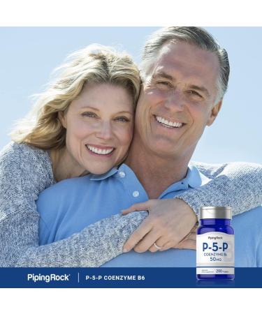Piping Rock P5P Vitamin B6 50mg | 200 Tablets | Pyridoxal 5-Phosphate Supplement | Vegetarian Non-GMO Gluten Free - International Shipping Available - Buy Online on GoSupps.com