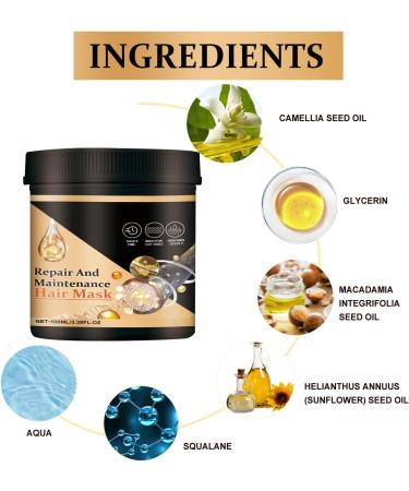 STRAIGHT Nourishing and repairing hair mask 100 ml hair mask for indepth repair moisturizing and restorative leavein conditioner cream moisturizing hair mask for dry and durable hair - Buy Online on GoSupps.com