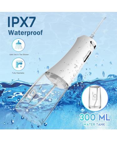 Buy Cordless Oral Irrigator - Portable Electric Tooth Cleaner 4 Modes & 6 Nozzles 300ML Water Tank IPX7 Waterproof Water Flosser for Superior Oral Care - Buy Online on GoSupps.com