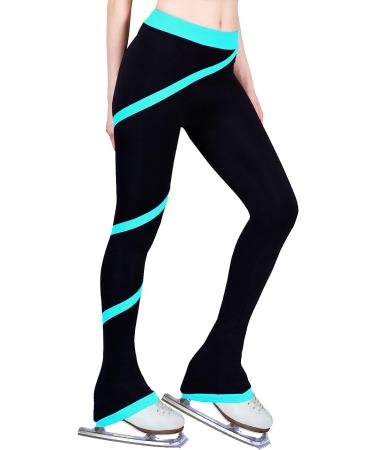 NY2 Sportswear Figure Skating Spiral Polartec Polar Fleece Pants - Medium Turquoise - Buy Online on GoSupps.com