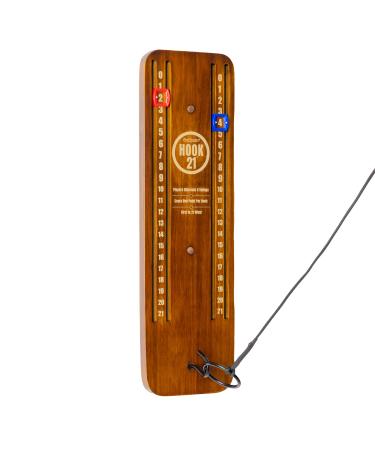 GoSports Hook 21 Ceiling Mount Ring Swing Game - Play Indoors or Outdoors - Blue, Gray, Natural or Red Brown Stained - Buy Online on GoSupps.com