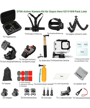 Buy Gurmoir Waterproof Accessories Set for GoPro Hero 12/11/10/9 Black - Complete Action Camera Kit (DT06) | International Shipping - Buy Online on GoSupps.com