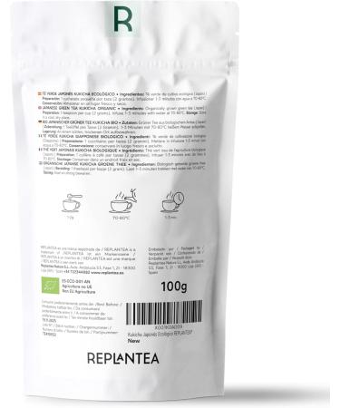 KUKICHA GREEN TEA 100% Organic 100g (50 Cups) | Organic Japanese Loose Leaf Green Tea REPLANTEA  - Buy Online on GoSupps.com