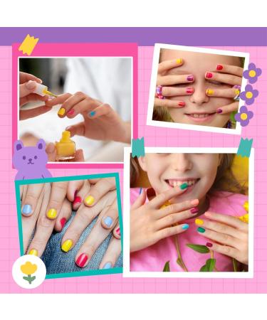 TBeautfave Nail Polish Set 4 Color Peel off Pink Nail Varnish Set Quick Dry & Long Lasting Nail Polish Water-Based Non-toxic Natural Nail Polish Set No Need UV DIY Nail Art - Buy Online on GoSupps.com