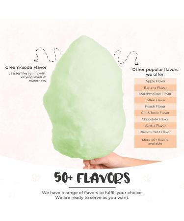 Baking Beauty and Beyond Premium 800g Bulk Floss Sugar - Cream Soda Flavour | Natural Ingredients for Cotton Candy | Perfect for Every Occasion - Buy Online on GoSupps.com