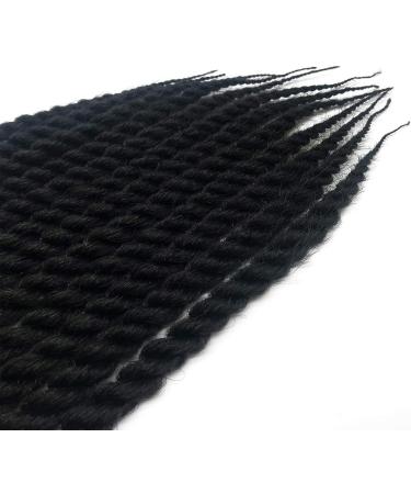 Coolbers 12 Inch Black Havana Mambo Twist Braids Crochet Hair Extensions Synthetic Crochet Braids 12 Roots Jumbo Twist Braids for Women (12 Inch 1B) 12 Inch #1B - Buy Online on GoSupps.com