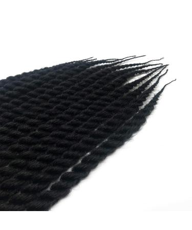 Coolbers 6 Packs Havana Mambo Twist Crochet Braids - 18 Inch Kanecalon Jumbo Twist Hair Extensions | Bulk 1B Color 6 Pieces - Buy Online on GoSupps.com